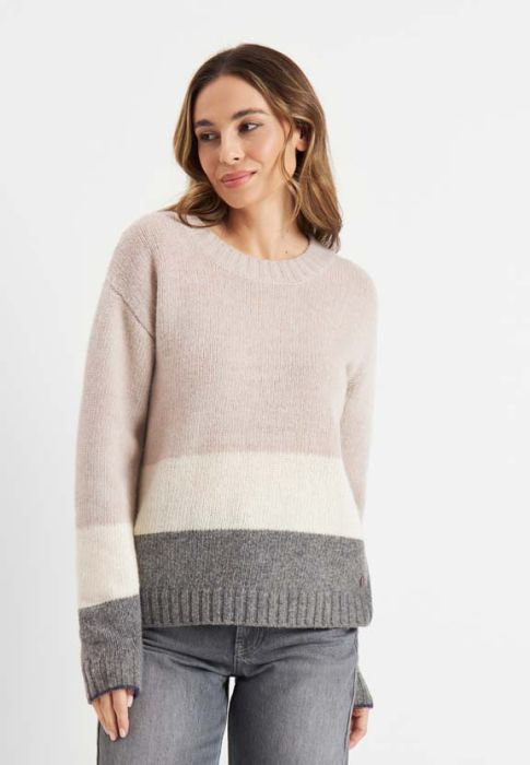 FRIEDA&FREDDIES jersey beige, crudo y gris con  rayas - 2
