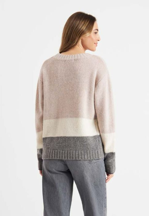 FRIEDA&FREDDIES jersey beige, crudo y gris con  rayas - 3