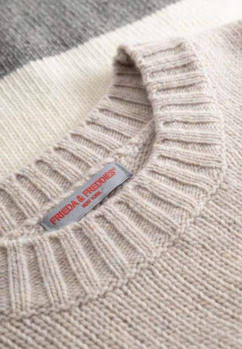 FRIEDA&FREDDIES jersey beige, crudo y gris con  rayas - 4