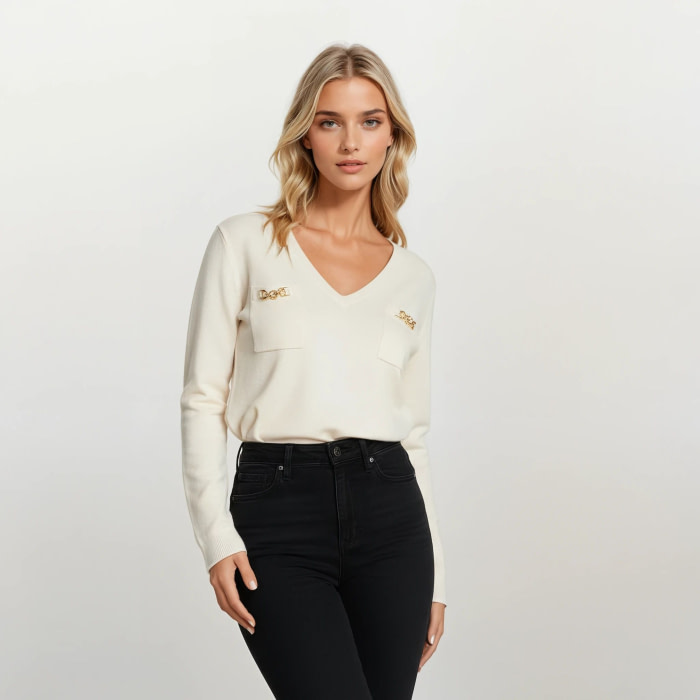 KOCCA jersey crudo con bolsillo con cadena - 4