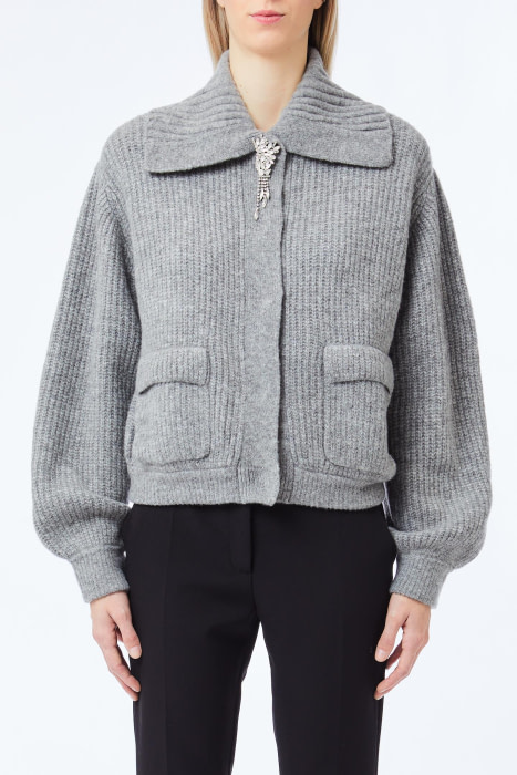 LIU·JO chaqueta en punto color gris