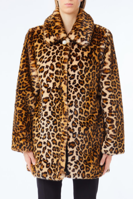 LIU·JO chaqueta de pelo en animal print