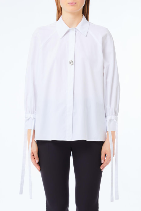 LIU·JO camisa blanca anudada de la manga