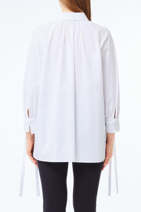 LIU·JO camisa blanca anudada de la manga - 2