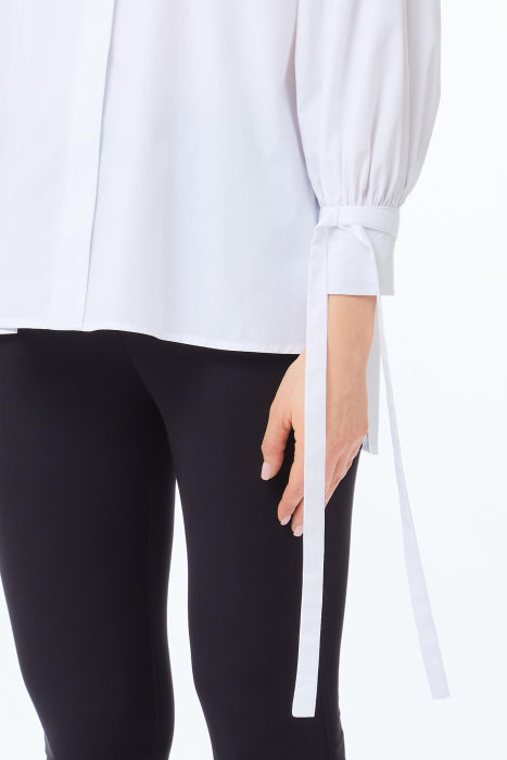 LIU·JO camisa blanca anudada de la manga - 3