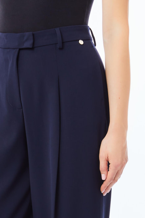 LIU·JO pantalón ancho azul marino con pinzas - 2