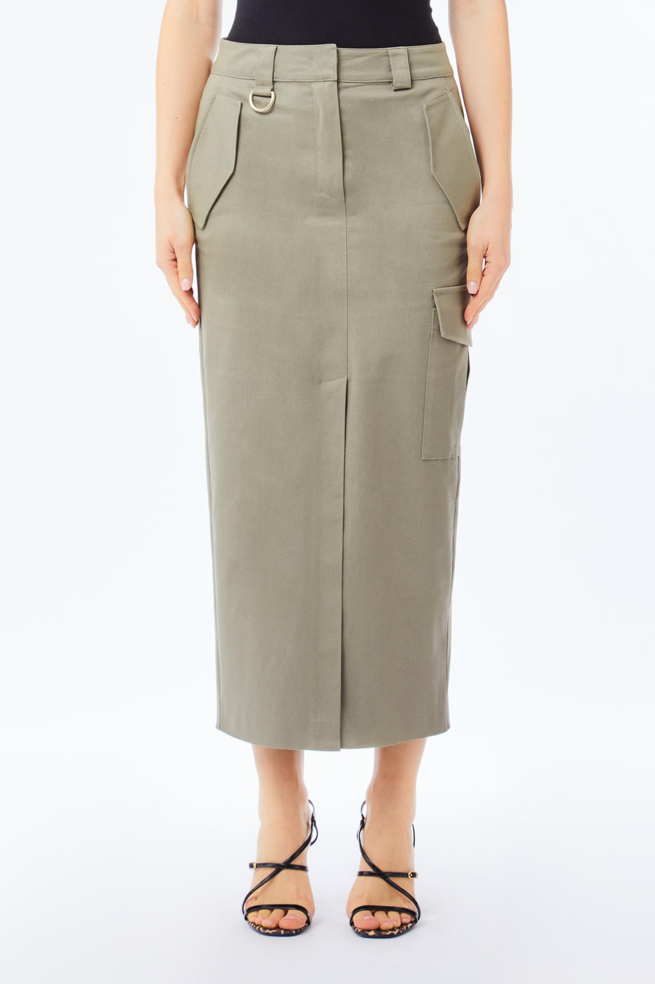 LIU·JO falda con bolsillos caqui
