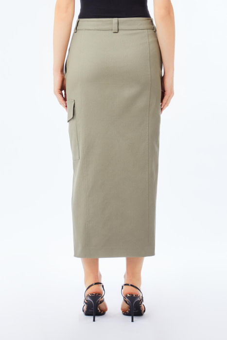 LIU·JO falda con bolsillos caqui - 2