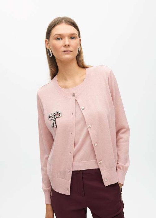 LOLA CASADEMUNT by Maite chaqueta con jersey color rosa