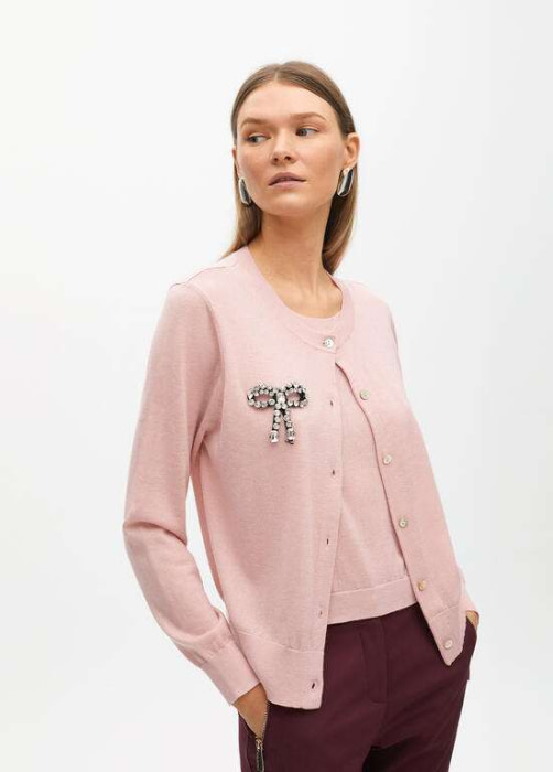 LOLA CASADEMUNT by Maite chaqueta con jersey color rosa - 2