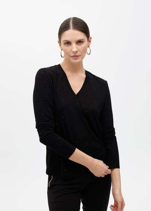 LOLA CASADEMUNT by Maite camiseta con paillet  negro - 2