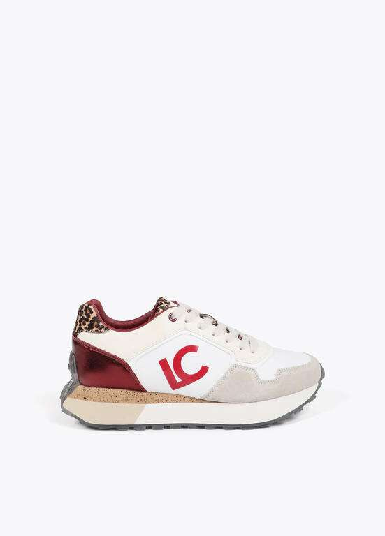 LOLA CASADEMUNT sneaker con vivos en granate