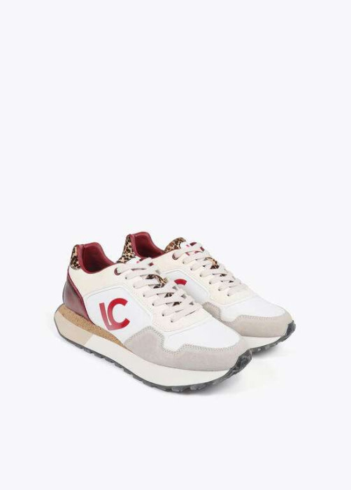 LOLA CASADEMUNT sneaker con vivos en granate - 3