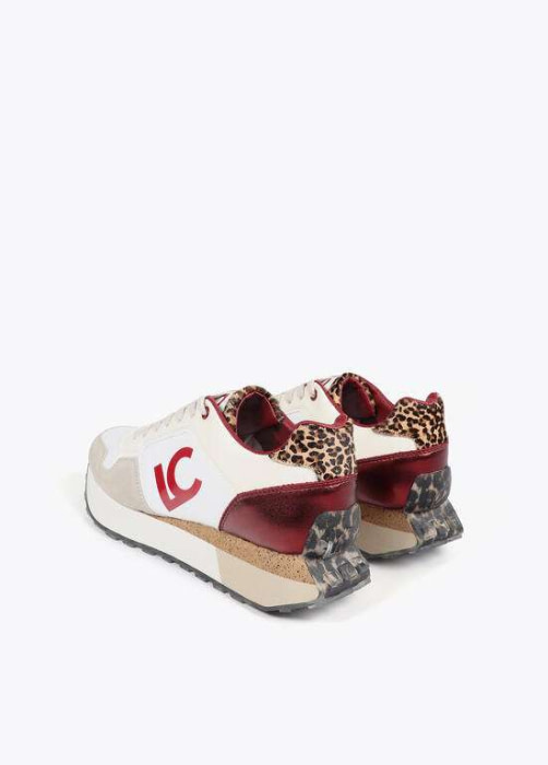 LOLA CASADEMUNT sneaker con vivos en granate - 4