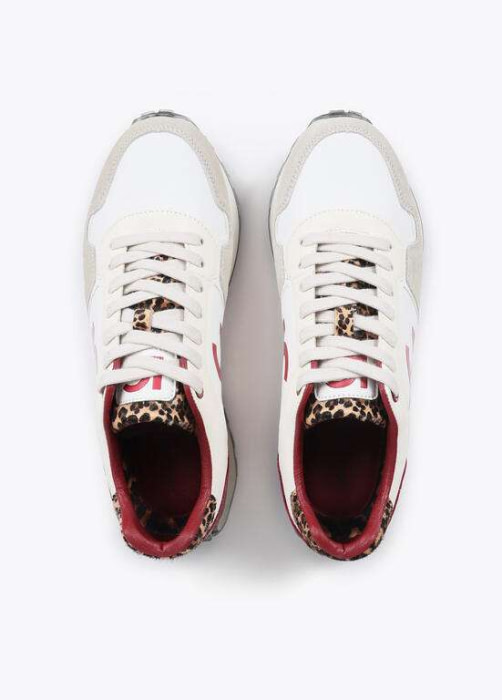 LOLA CASADEMUNT sneaker con vivos en granate - 5