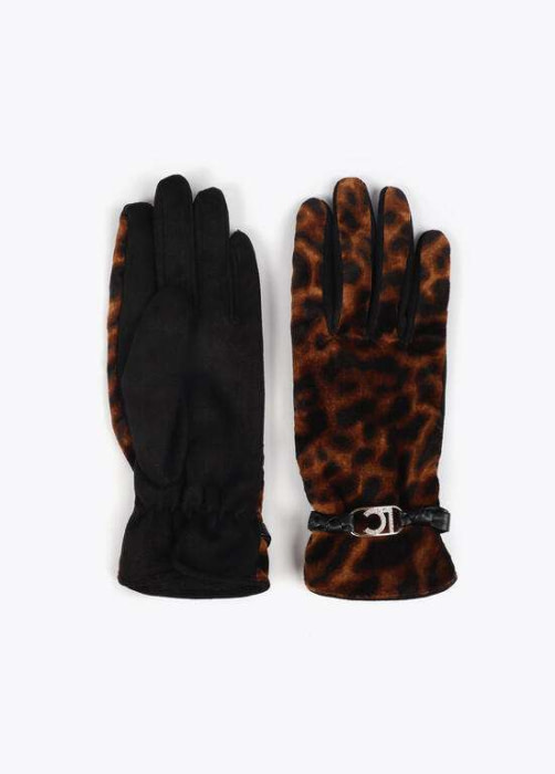 LOLA CASADEMUNT guantes en animal print - 1