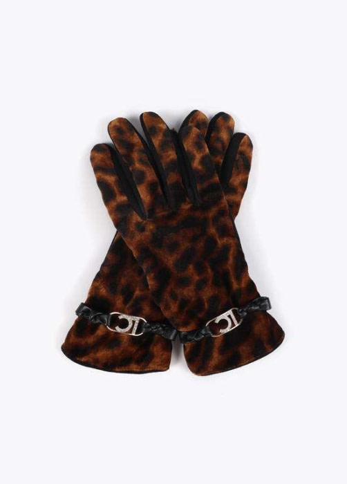LOLA CASADEMUNT guantes en animal print - 2