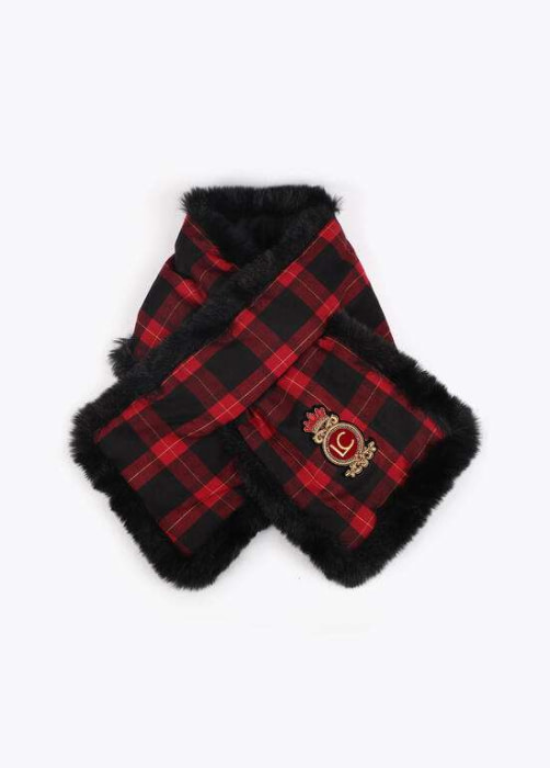 LOLA CASADEMUNT bufanda tartán rojo - 5