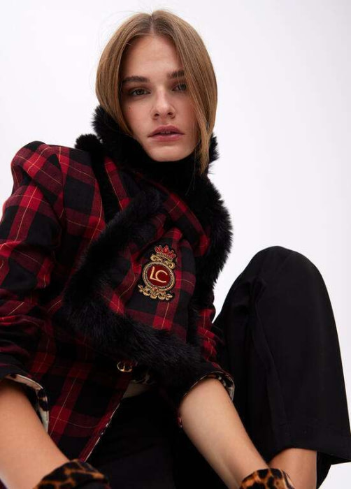 LOLA CASADEMUNT bufanda tartán rojo - 7