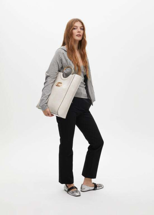 LOLA CASADEMUNT chaqueta gris con pedrería - 5