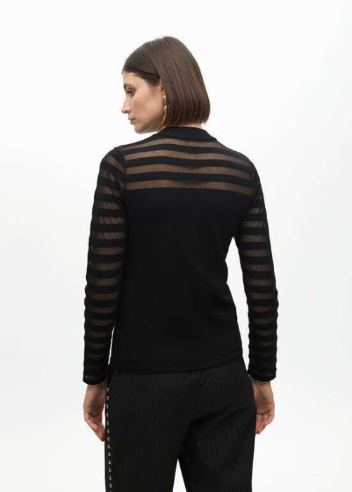 LOLA CASADEMUNT jersey negro con transparencia - 7