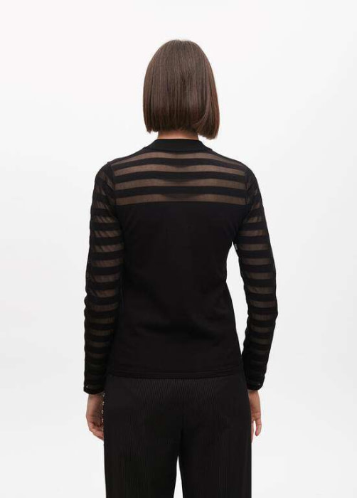 LOLA CASADEMUNT jersey negro con transparencia - 8