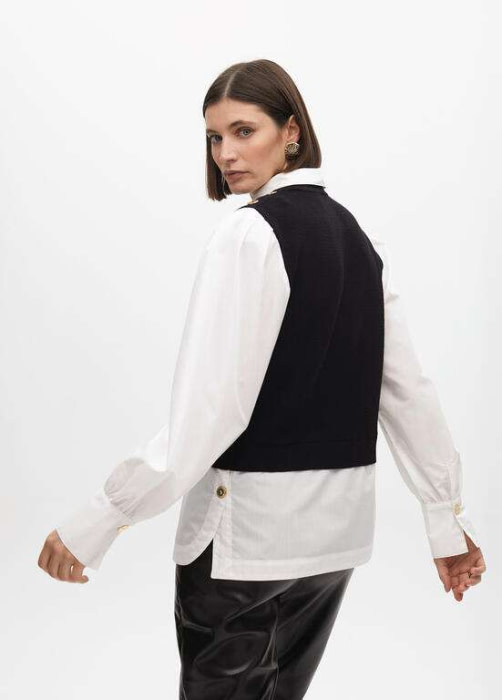 LOLA CASADEMUNT jersey y camisa negro y blanco - 3