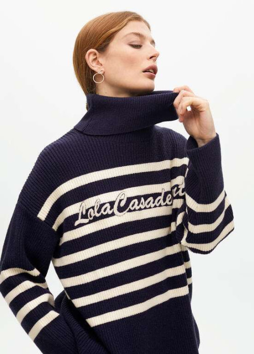 LOLA CASADEMUNT jersey oversize marinero con logo - 2