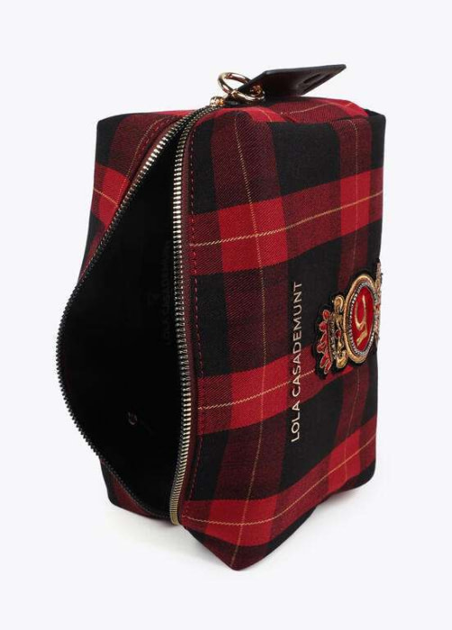 LOLA CASADEMUNT neceser tartán rojo - 4