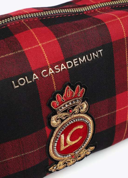 LOLA CASADEMUNT neceser tartán rojo - 6