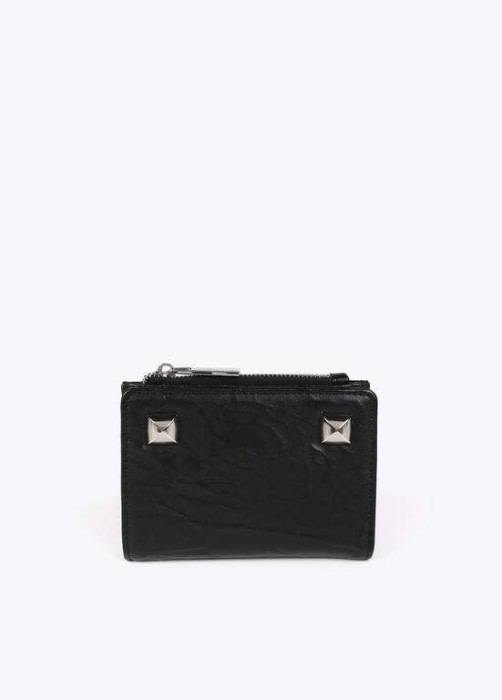 LOLA CASADEMUNT monedero piel arrugada negro - 1