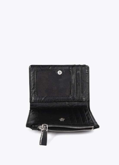 LOLA CASADEMUNT monedero piel arrugada negro - 4