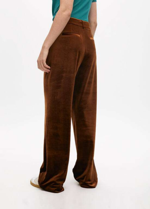 LOLA CASADEMUNT pantalón en terciopelo marrón - 4