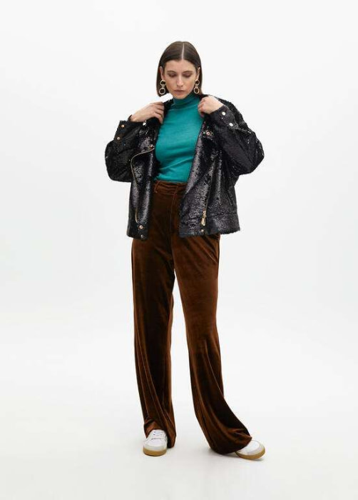 LOLA CASADEMUNT pantalón en terciopelo marrón - 5