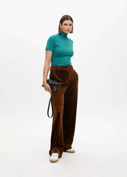 LOLA CASADEMUNT pantalón en terciopelo marrón - 6