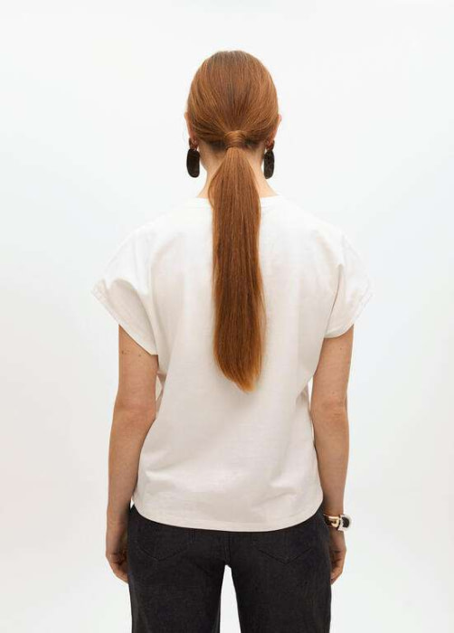 LOLA CASADEMUNT camiseta manga corta blanca con  logo - 4