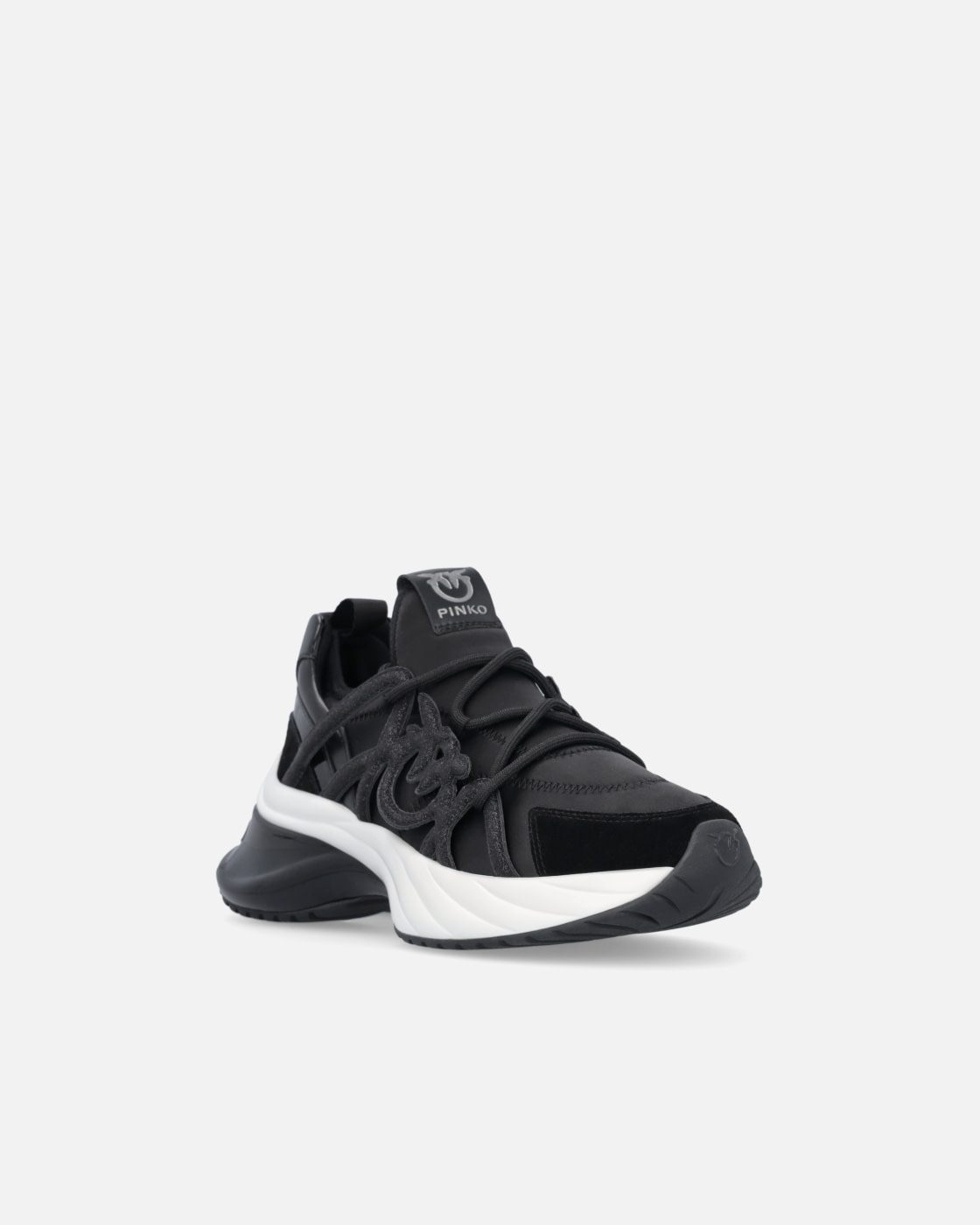 PINKO sneaker con logo color negro