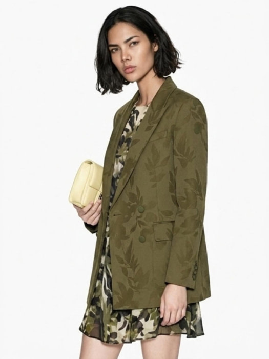 ARMANI EXCHANGE mini falda verde con estampado  floral - 5