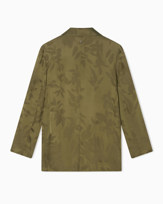 ARMANI EXCHANGE blazer endamascado hojas color  caqui - 8