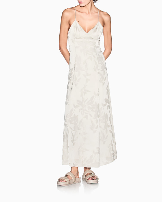 ARMANI EXCHANGE vestido beige endamascado hojas - 2