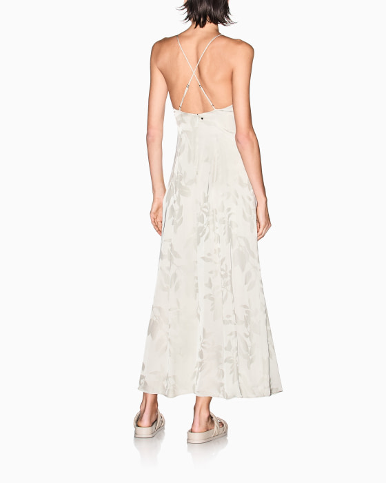 ARMANI EXCHANGE vestido beige endamascado hojas - 4