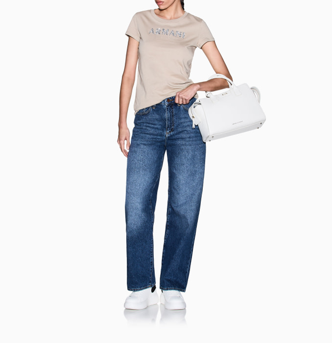 ARMANI EXCHANGE camiseta manga corta arena con logo en strass - 2