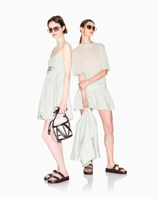 ARMANI EXCHANGE bolso pequeño canvas y piel marrón oscuro - 6