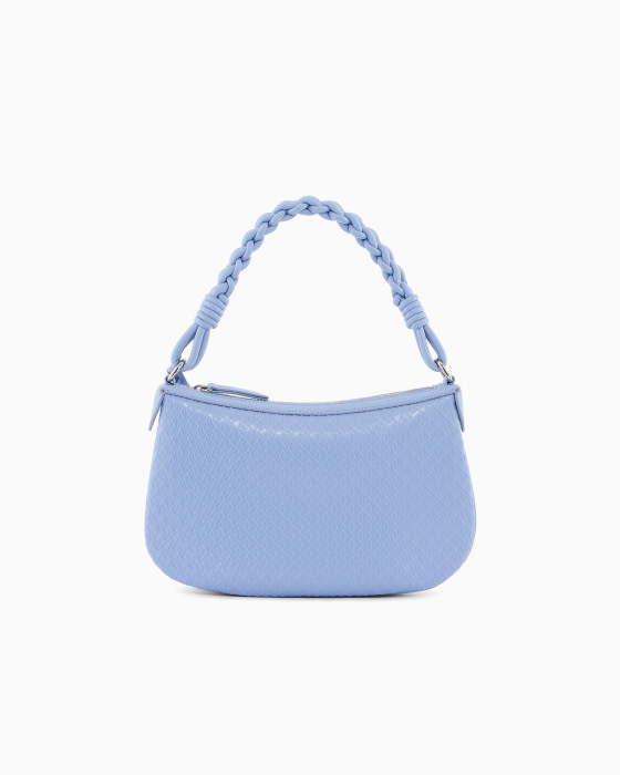 ARMANI EXCHANGE bolso PVC azul lavanda con logos - 2