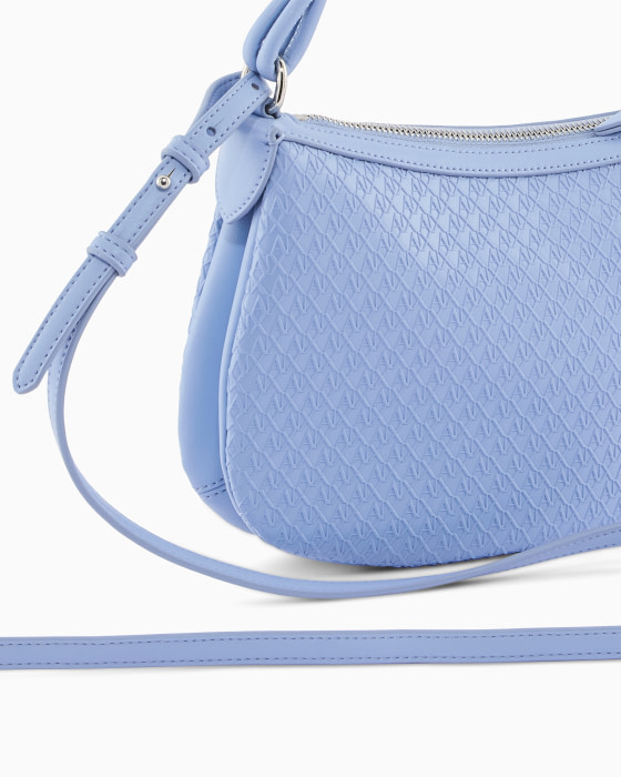 ARMANI EXCHANGE bolso PVC azul lavanda con logos - 3