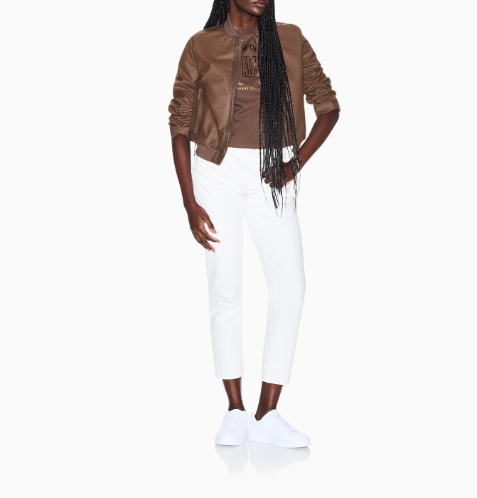 ARMANI EXCHANGE camiseta amplia marrón con logo - 1