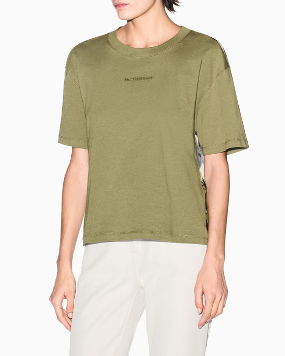 ARMANI EXCHANGE camiseta estampada caqui con  estampado floral - 2