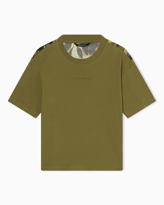ARMANI EXCHANGE camiseta estampada caqui con  estampado floral - 3
