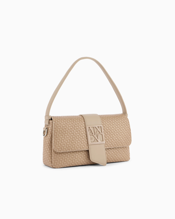 ARMANI EXCHANGE bolso PVC  beige efecto cuadros - 1