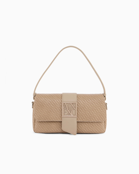 ARMANI EXCHANGE bolso PVC  beige efecto cuadros - 3